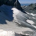 départ du couloir du Pacheu. vue sur glacier plannévé Est.