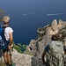 Tiefblick auf das Loch, durch welches wir gekommen sind