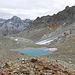 Ein kleiner See und rechts Vadret Laviner oder was noch davon übrich ist.