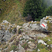 Bilder vom Weg über den Grat, eine kleine Kletterstelle die an die Schwierigkeite (KS, I) grenzt.