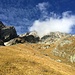 Lästige Quellwolke, genau am Gipfel des Alpjuhorns