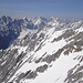 Blick zur Brantlspitze(Bildmitte), rechts davon die kleine Gipfelpyramide der Roßlochspitze