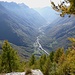 Tiefblick ins Val Verzasca - in der Tiefe liegt Frasco