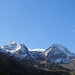 Der Blick zur Vordere Rotspitze und die Frage, wie es auf der Aufstiegsseite mit der Schneelage aussehen wird