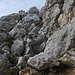 Kurz vor dem Gipfel vermittelt ein kurzes Fixseil den Aufstieg entlang einer Felspassage.