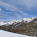 Blick vom Gletscher zur Schöne Aussicht Hütte zurück