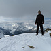 Zwar zogen dunkle Wolken auf, doch der Blick in den "Festsaal der Alpen" mit Piz Palü, Piz Bernina und den riesigen Gletschern war unglaublich!