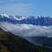 Blick in den wolkenverhangenen Vinschgau