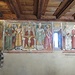 Nell'affresco al centro della foto si riconoscono, da sinistra a destra: Sant'Agata, San Lorenzo, la SS: Trinità, San Martino e San Giovanni Battista. Nell'affresco a sinistra è chiaramente riconoscibile San Rocco.