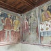 A sinistra: San Sebastiano, San Nazario e San Celso. A destra: San Teodoro e San Bernardino. Anche questi opera dei Maestri Seregnesi.