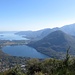 Panorama sui laghi di Mergozzo , Maggiore e di Varese.