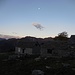 Der Mond leuchtet über der Alpe Bardughè