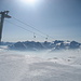 Ein Traumtag beginnt: Bergstation Piz Ault Skilift