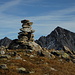 The summit of Gfroren Horn with Flüela Schwarzhorn in the background.