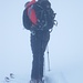 bewundere immer wieder, wie man sich mit Karte und Kompass in dieser Nebelsuppe orientieren kann, im Aufstieg zum Wannenhorn, Foto von Mittourengänger