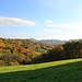 Herbstliches Böhmisches Mittelgebirge, Blick zum Sedlo (Geltschberg)