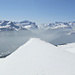 Gipfelpanorama über dem Val Schons - etwas links der Bildmitte der Piz Grisch