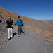 Andrea e Giuseppe fotografati nella parte culminante della strada militare a quota 2785 in direzione della val di Susa