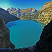 Blick aus der "untere Fründenschnuer" zum Oeschinensee. 