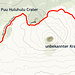 Tour aus dem Internet: www.alltrails.com / rot eingezeichnet der 19km lange Napau Crater Trail / wir wanderten bis zum Huluhlu- und namenlosen Crater