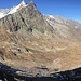 Panoramablick auf die Dolent - Gruppe und den Aufstieg über den Pt Col de Ferret