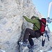 Boulderversuch mit Schneeschuhen