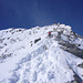 Basòdino Gipfelgrat, leichte Kraxelei, ein steilerer Aufschwung, WS-<br />Foto: C.