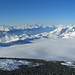 Der Glacier de la Plaine Morte..Und der Mt. Blanc im Hintergrund