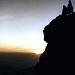 Sonnenaufgang am nächsten Morgen am Gipfel