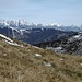 Blick in die Leoganger Steinberge (links) u. die Berchtesgadener Alpen.