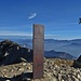 Gipfelzeichen auf der Punta Telegrafo.