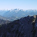 Blick in die Berchtesgadener Alpen (links) u. die Steinberge
