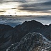 Nebelmeer hinter den Gipfeln Cima d´Erbea