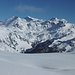 Blick zu den höchsten Gipfeln der Tuxer Alpen