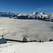 Rückblick auf die Alp und das weite Nebelmeer