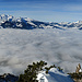 Blick vom Alpspitz hinüber zur Alvierkette und dem Alpstein
