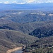 The view to the freshly snowed in Crystal Range