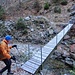 Crossing the first bridge on the valley floor
