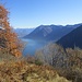 salendo verso il Sasso Rosso : panoramica sul Lago di Lugano versante Valsolda