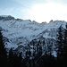 Sonnenaufgang beim Martinsloch. Das ist von hier aus allerdings nicht zu sehen