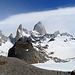 Cerro Fitz Roy über der noch gefrorenen Laguna de los Tres. Bis gestern glaubte ich, das Matterhorn sei der schönste Berg der Welt...