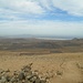 der weiße Streifen ist das Gebiet der Dünen von Corralejo,in der Ferne sieht man Lanzarote