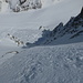 Tiefblick auf den Glacier d'Argentière