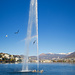 Der jet d'eau von Lugano Paradiso
