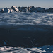 Spitzmeilenhütte, Nebelmeer und Alvierkette