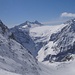 Lobbiagletscher links - Adamello-Gletscher rechts