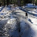 Somewhat icy conditions on parts of the trail