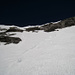 Umkehrpunkt in der Gipfelsüdflanke des Chammliberg (zu weicher Schnee)