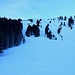 Langenegg Nordflanke. Die bisher schönste Abfahrt in diesem Winter, mit perfektem Powder und in idealem, teilweise steilem Skigelände.