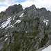 Rückblick zur Westlichen Karwendelspitze u. zum Mittleren Karwendelkopf